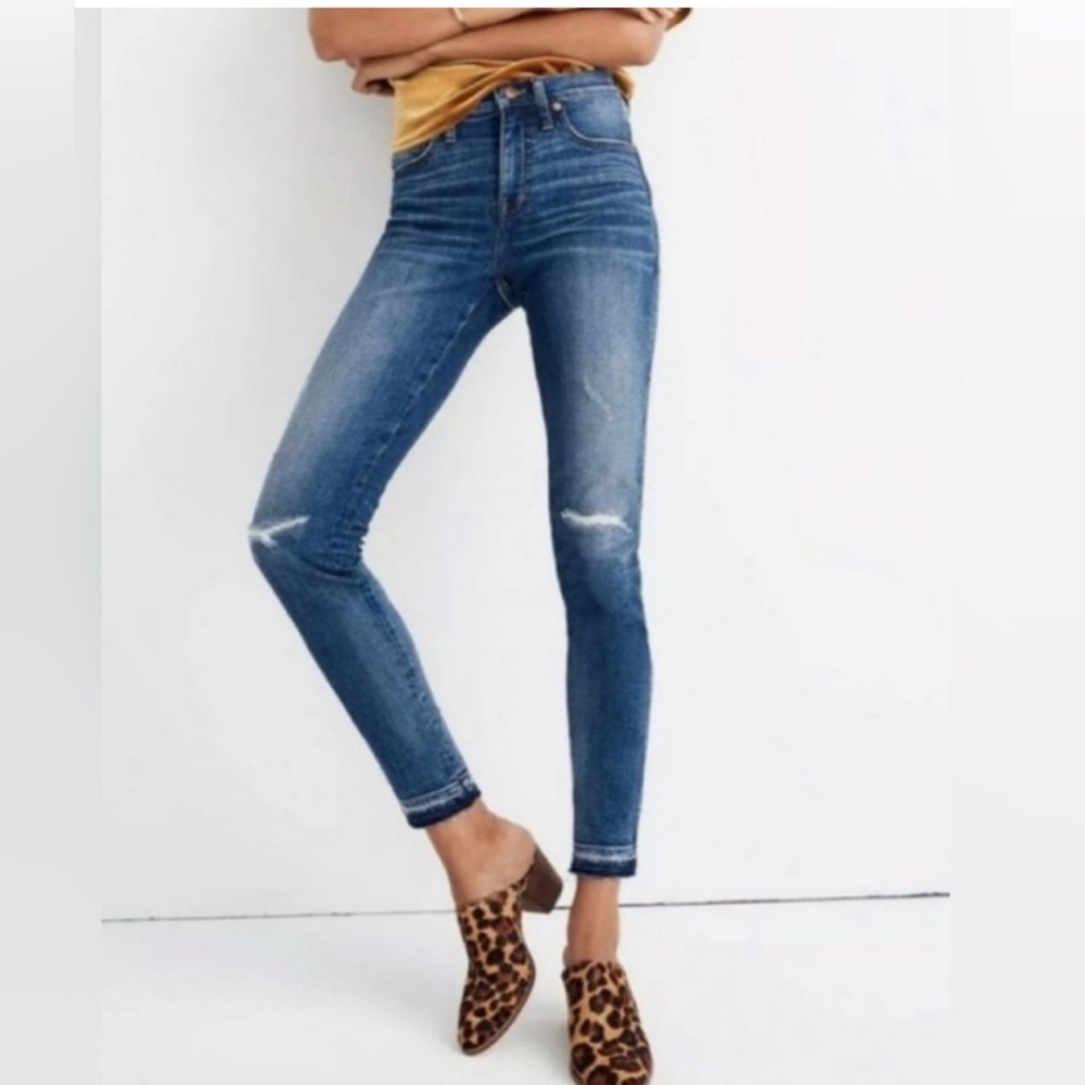 Madewell High Rise Skinny Petite 9” 23P Distressed